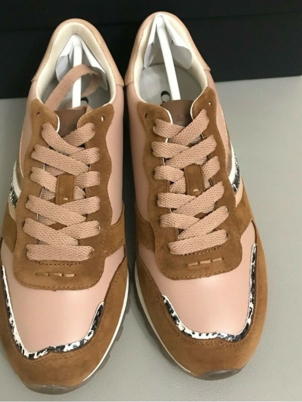 NIB COACH G4218 Women's C118 Leather Patchwork Runner Sneakers